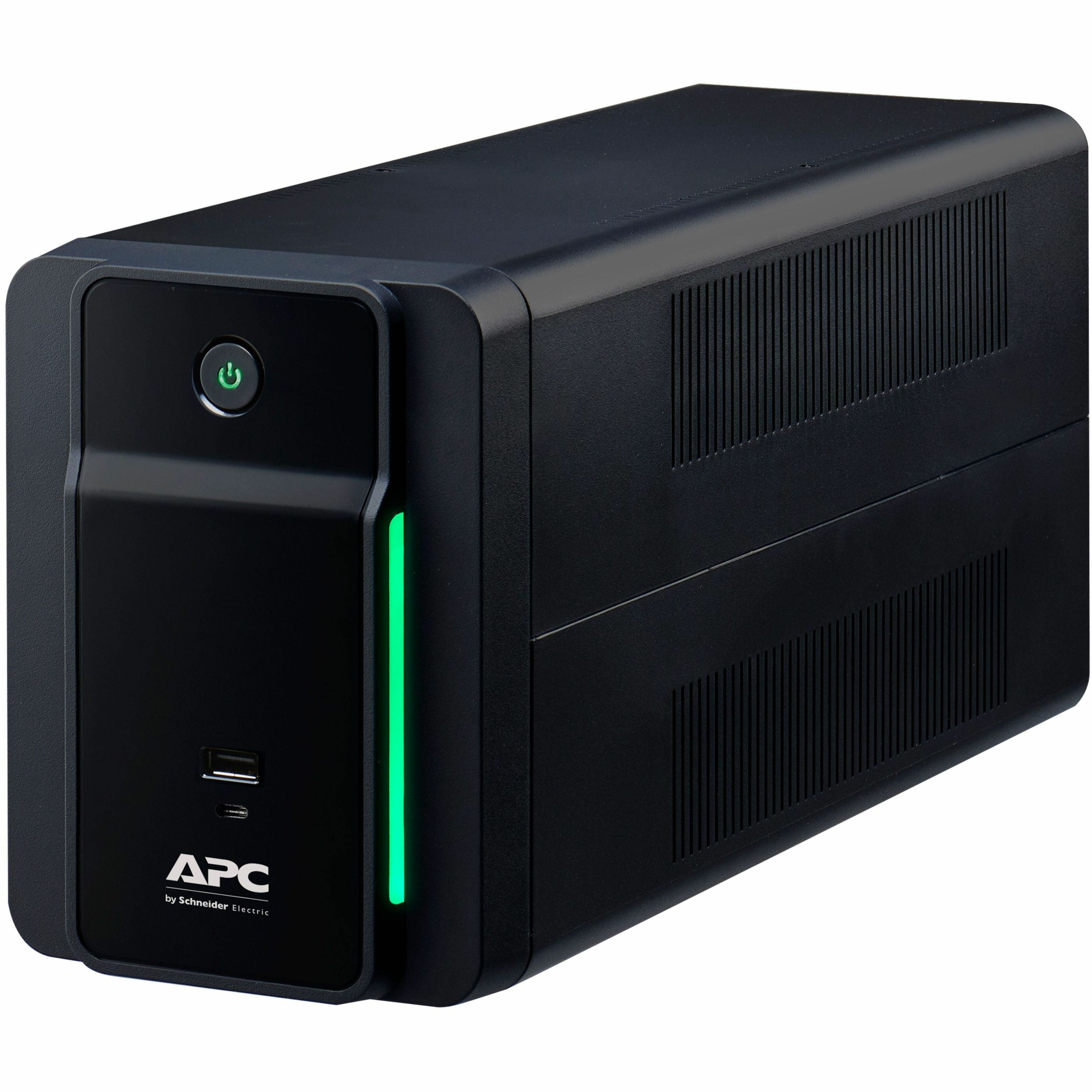 APC BVK750M2 Back-UPS 750VA Tower UPS, 3 Year Limited Warranty, Low Battery Alarm, Environmentally Friendly, 120V Input Voltage, 750 VA/410W Load Capacity, Stepped Approximated Sine Wave, 60Hz Output Frequency, 4 x NEMA 5-15R Receptacles