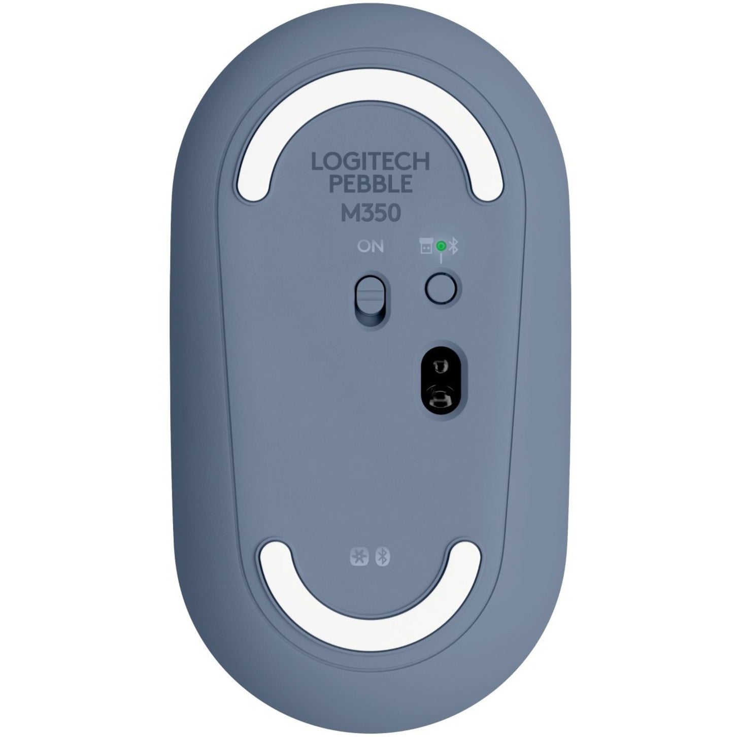 Logitech 910-006660 Pebble M350 Wireless Mouse, Blueberry, Bluetooth, 1000 dpi