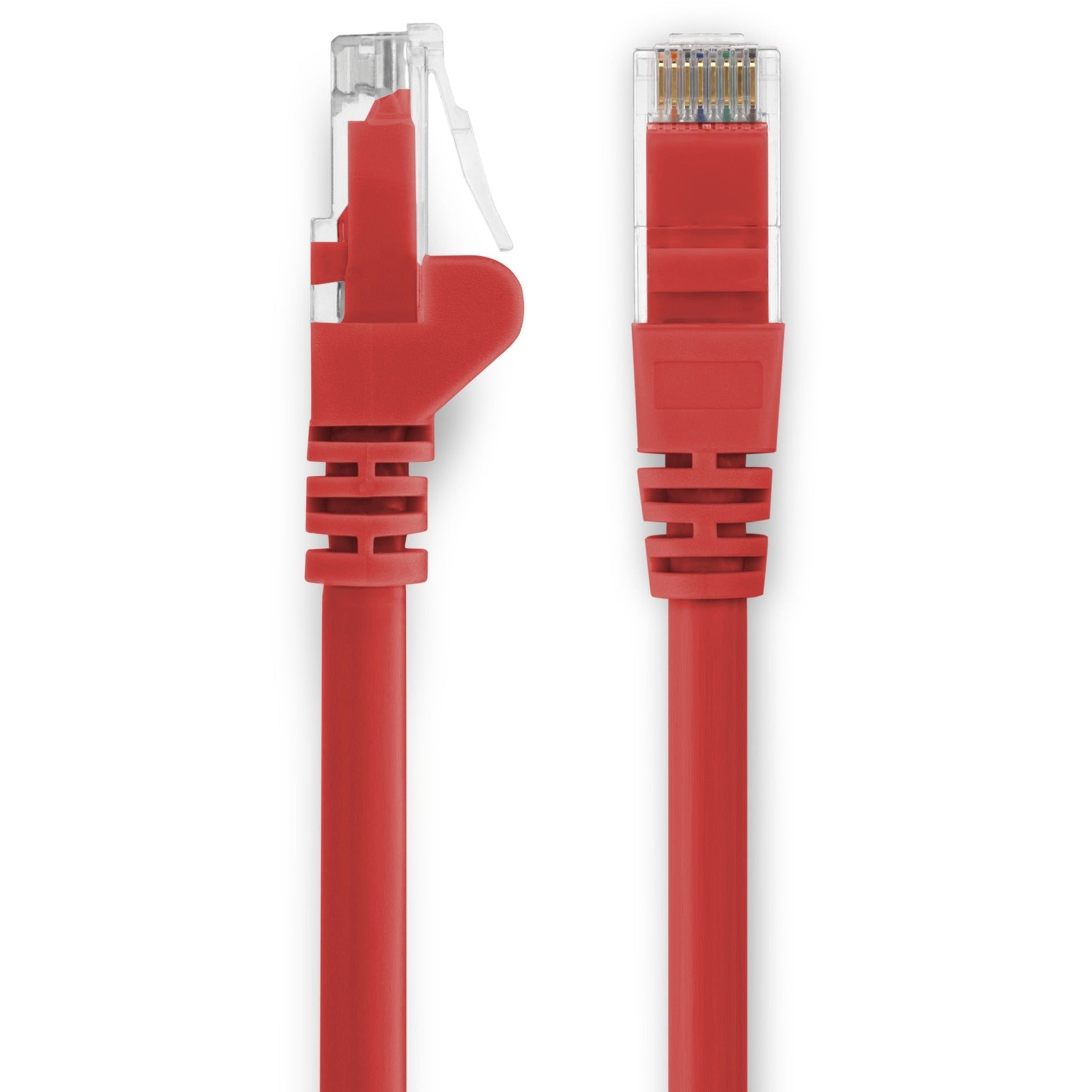 Rocstor Y10C370-RD Cat.6 Network Cable, 7 ft, Snagless, 10 Gbit/s, Red