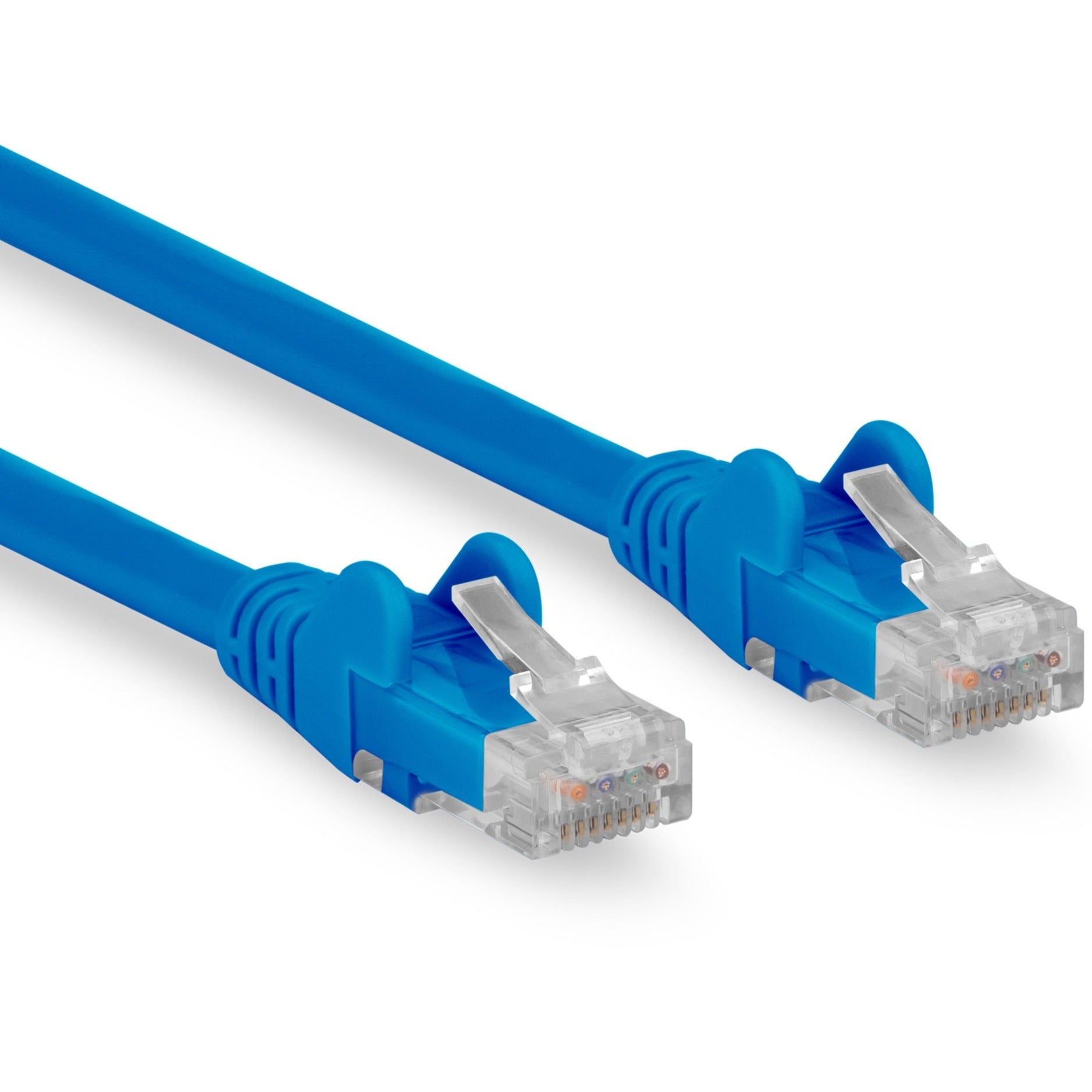 Rocstor Y10C450-BL Cat.6 Network Cable, 50 ft, 10 Gbit/s, PoE, Stranded, Snagless