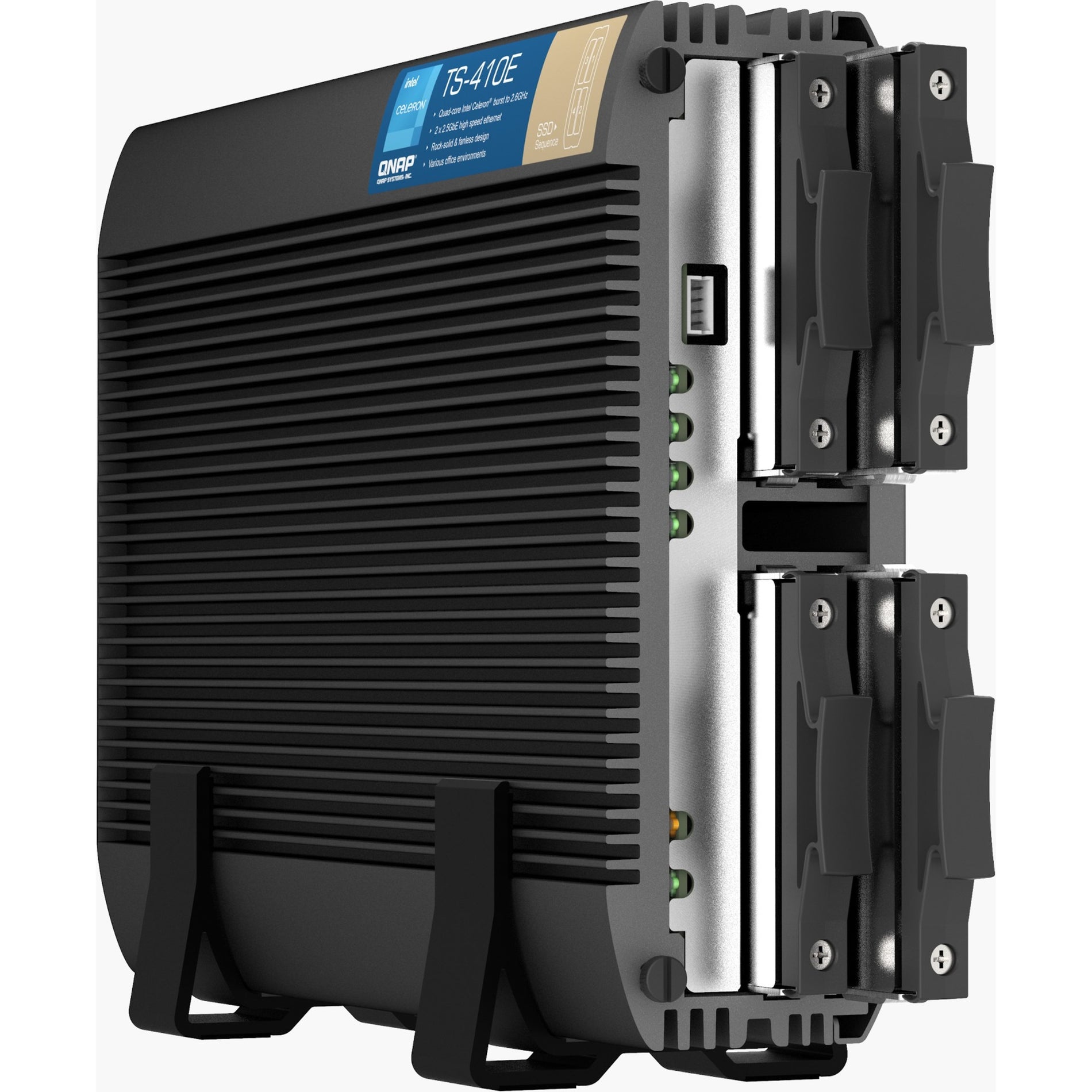QNAP TS-410E-8G-US TS-410E-8G SAN/NAS Storage System, 8GB Memory, 4-Bay, QTS 5.0.0, 3-Year Warranty