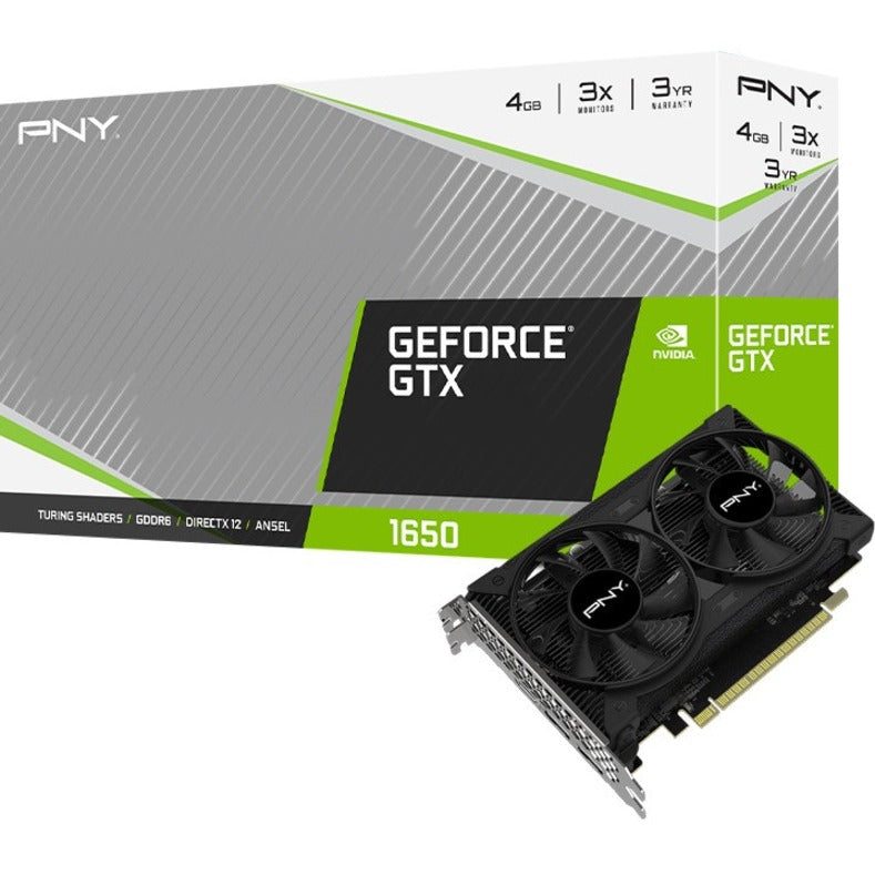 PNY GeForce GTX 1650 4GB GDDR6 Dual Fan Graphic Card [Discontinued]