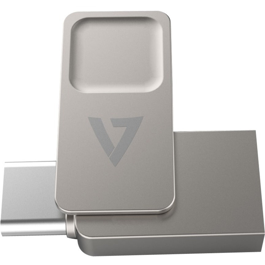 V7 VF3128GTC Type C Dual-Purpose Flash Drive USB-A 3.2 128GB, High-Speed Data Transfer and Storage