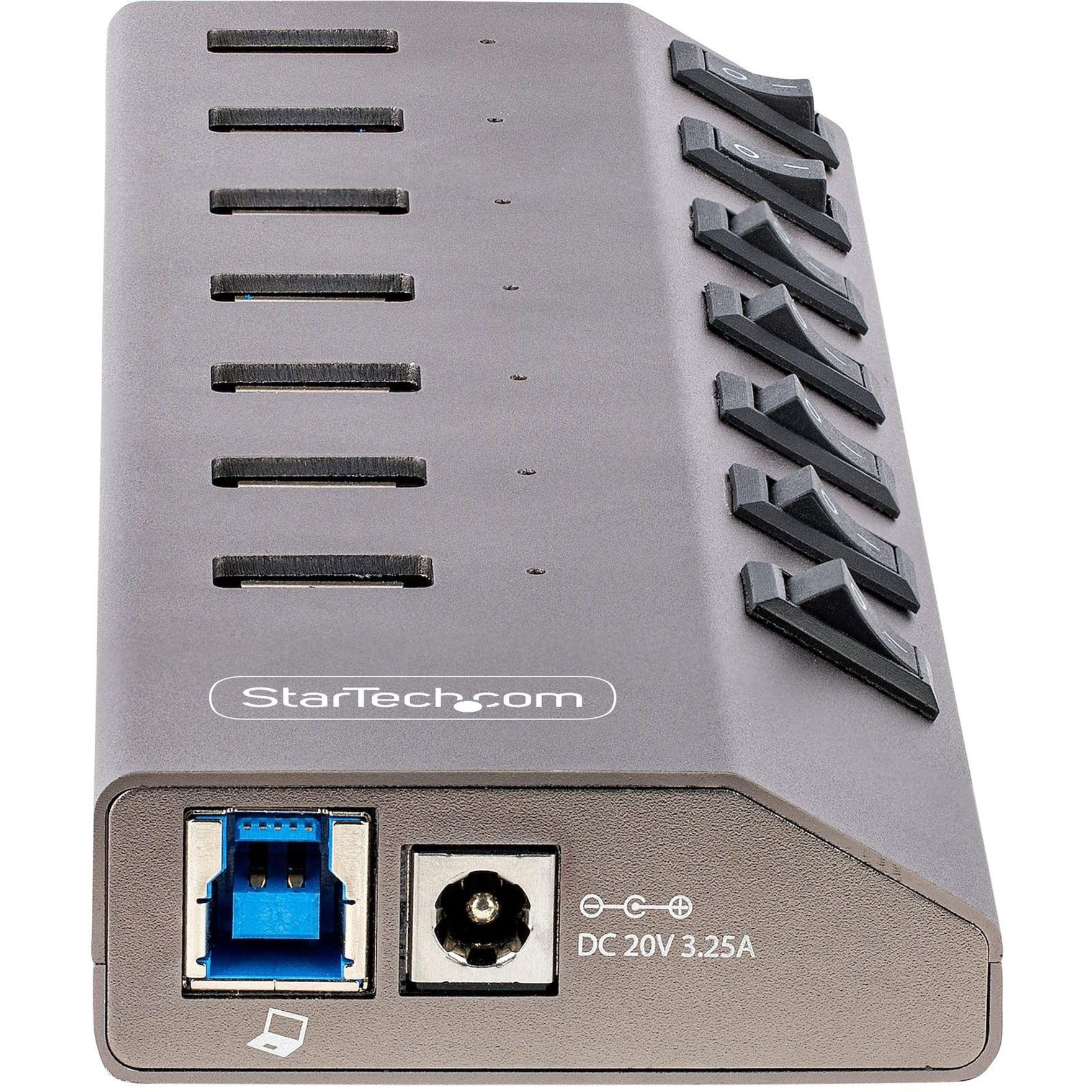 StarTech.com 7-Port Self-Powered USB-C Hub with Individual On/Off Switch, Desktop/Laptop USB-C to USB-A Hub, USB Type C Hub w/Power Supply (5G7AIBS-USB-HUB-NA) Alternate-Image3 image