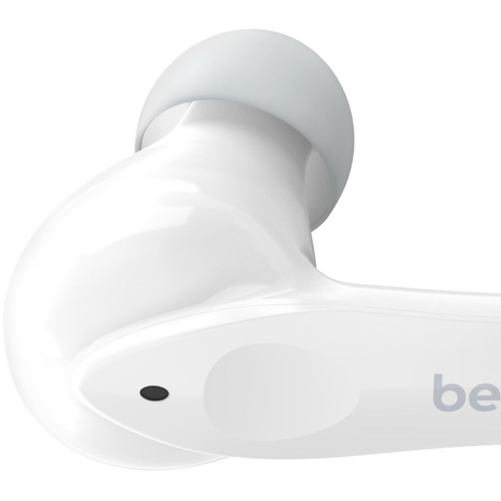 Belkin PAC003BTWH SOUNDFORM Nano Wireless Earbuds for Kids, Crystal Clear Sound, Rechargeable Battery, White