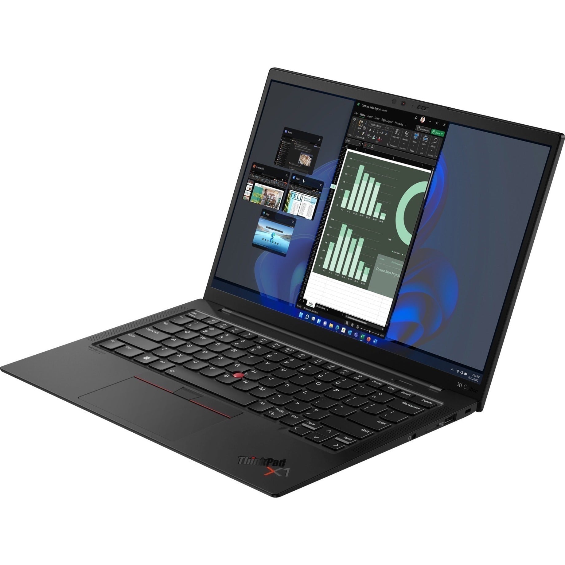 Lenovo 21CB00C4US ThinkPad X1 Carbon Gen 10 14" Ultrabook, Intel Core i7, 16GB RAM, 512GB SSD, Windows 11