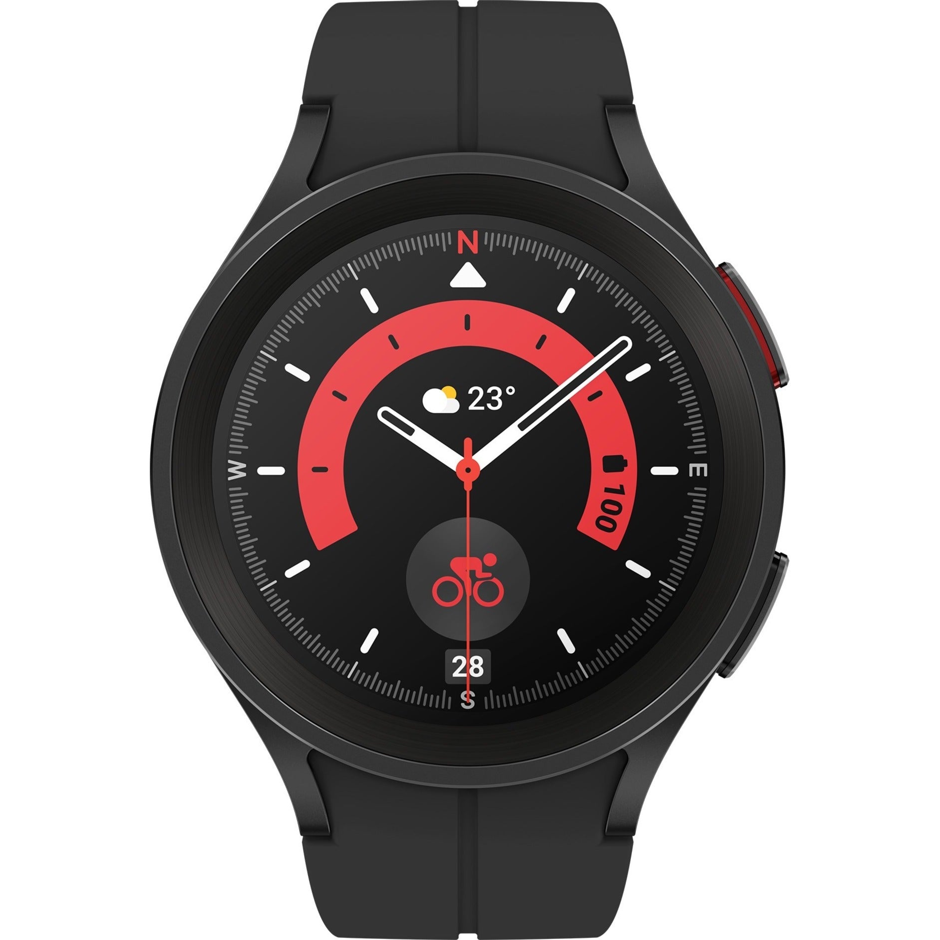 Samsung SM-R920NZKAXAA Galaxy Watch5 Pro, Titanium Black, Water Resistant, Sleep Monitor, GPS, Bluetooth [Discontinued]
