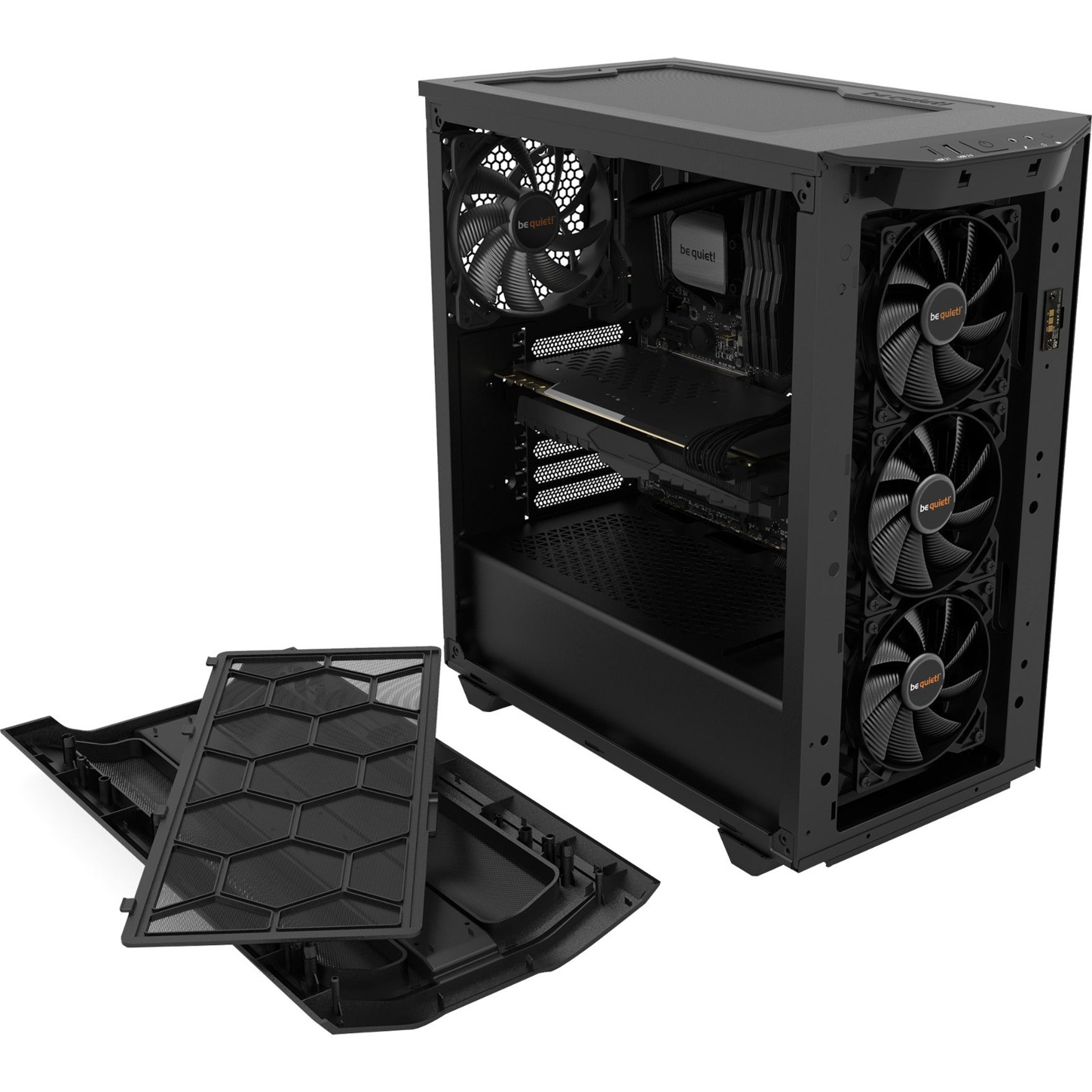 be quiet! BGW37 Pure Base 500DX Black Computer Case, Tempered Glass, 7 Expansion Slots