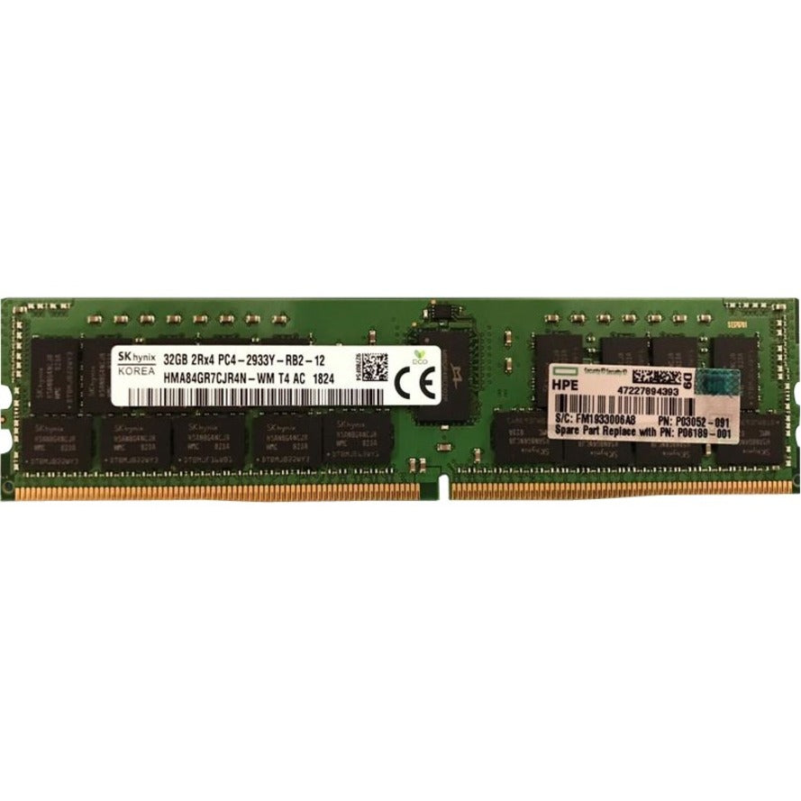 HPE P06189-001 SmartMemory 32GB DDR4 SDRAM Memory Module, High Performance RAM for Servers