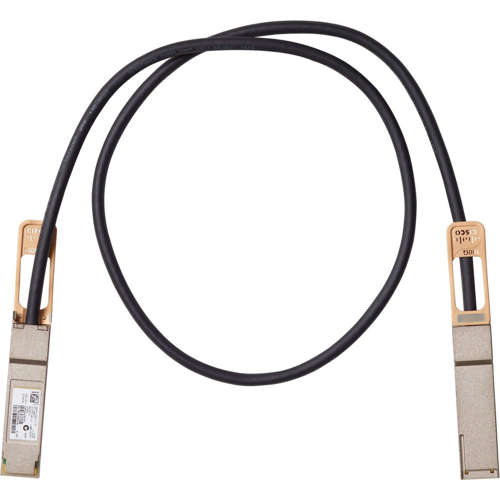 Cisco QSFP-100G-CU3M= 100GBASE-CR4 QSFP Passive Copper Cable, 3-meter, High-Speed Network Cable