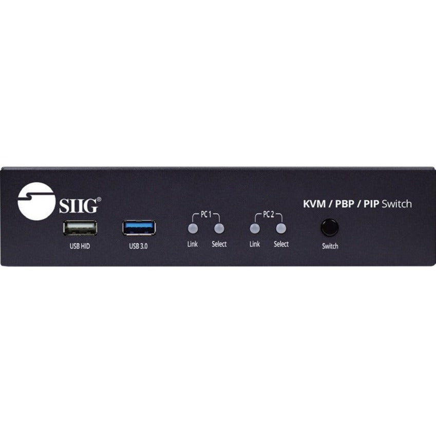 SIIG CE-KV0G11-S1 2-Port 4K HDMI KVM Switch with PBP Roaming Mouse & PIP, Plug and Play