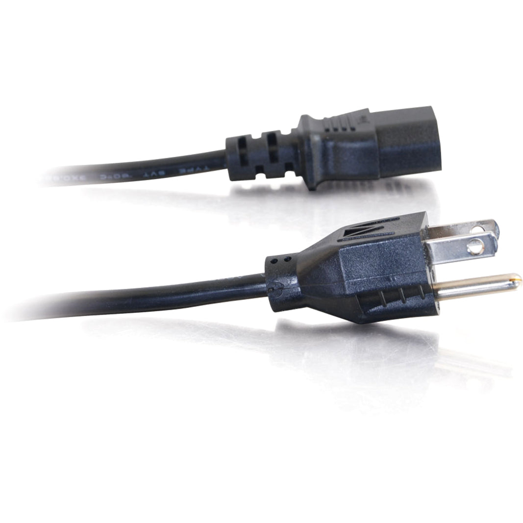 C2G 14719 25ft 18 AWG Universal Power Cord, Lifetime Warranty, Compatible with Computers, Monitors, Scanners, Printers, and Devices