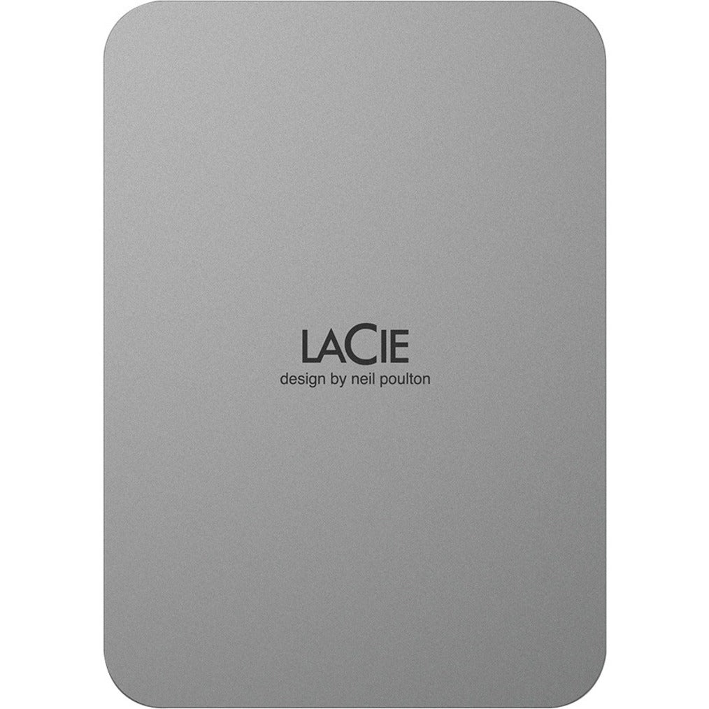 LaCie STLP4000400 Mobile Drive External Portable Hard Drive, 4 TB USB 3.1 USB TYPE C Moon Silver w/Rescue