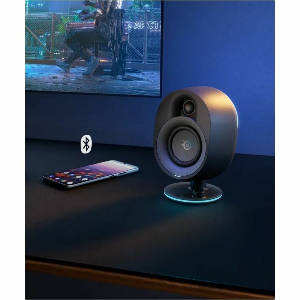 SteelSeries 61541 Arena 7 Speaker System, Bluetooth 2.1, Deep Bass, RGB Lighting