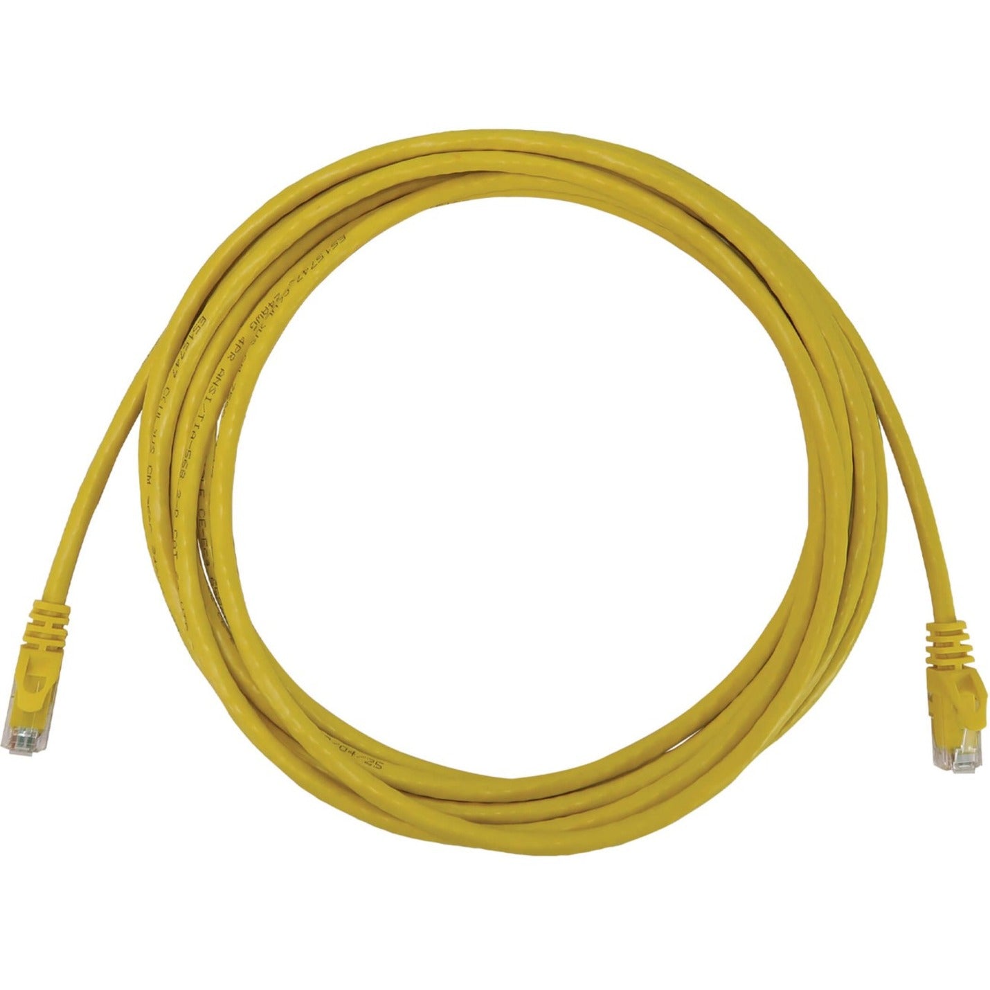 Tripp Lite N261-020-YW Cat.6a UTP Network Cable, 20ft Yellow, 10G PoE, Snagless Molded