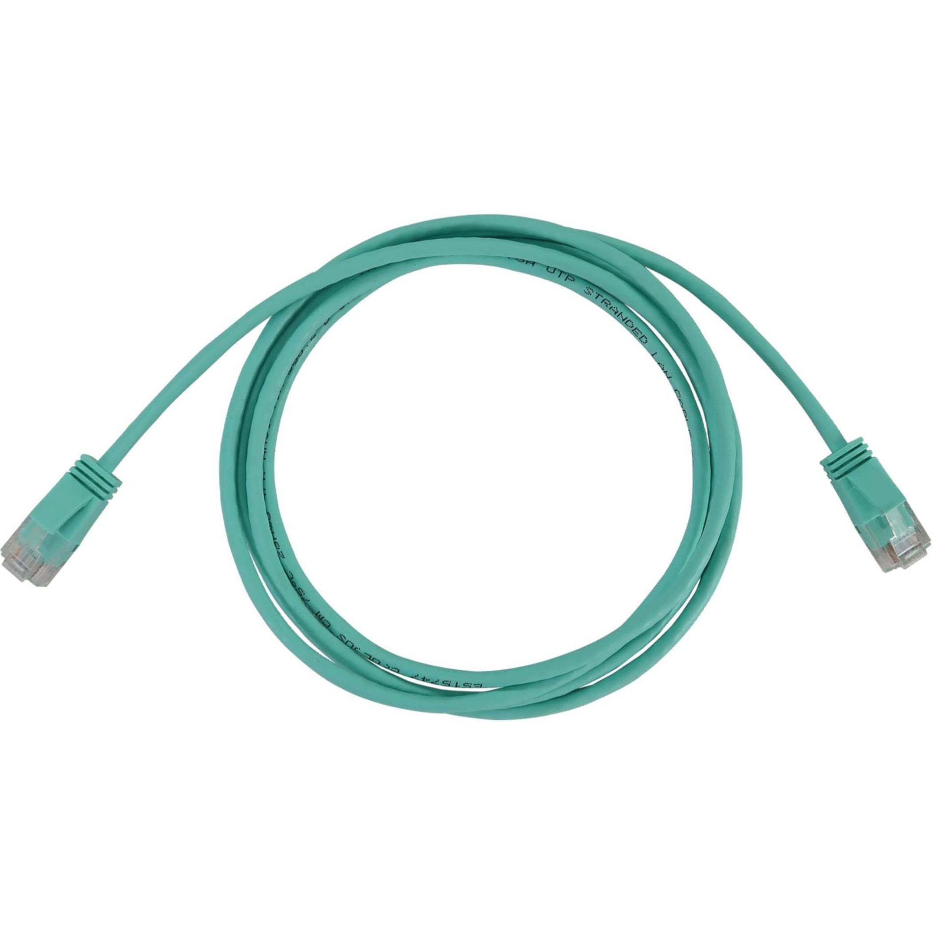 Tripp Lite N261-S20-AQ Cat6a UTP Patch Network Cable, 20ft, 10G PoE, Aqua
