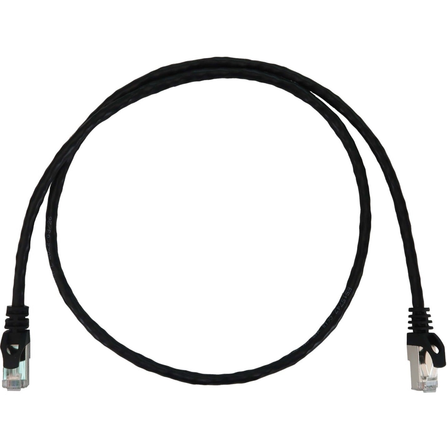 Tripp Lite N262-S03-BK Cat6a STP Patch Network Cable, 3ft, 10G, Snagless, Shielded, Black
