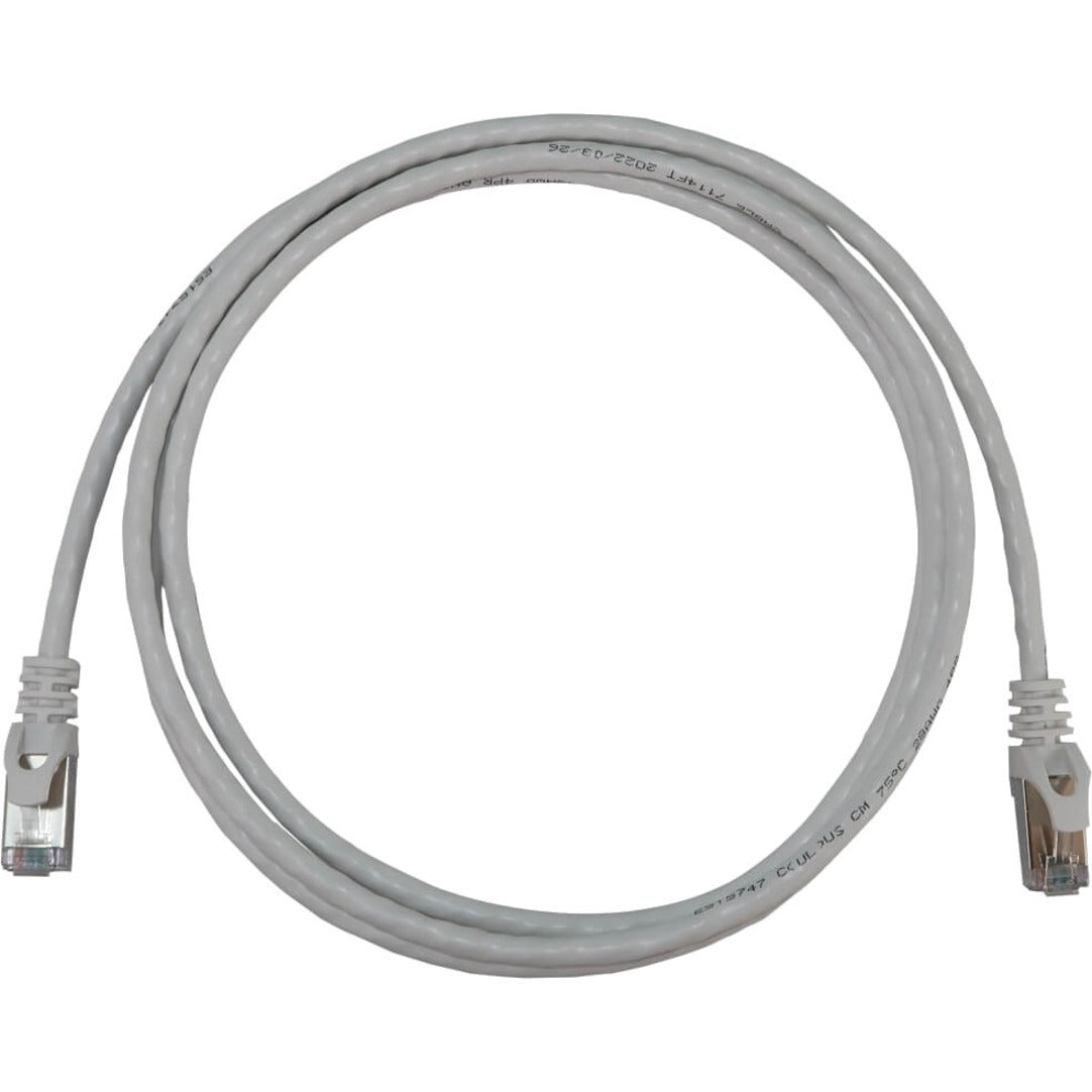 Tripp Lite N262-S07-WH Cat6a STP Patch Network Cable, 7ft, Snagless Shielded Slim 10G, White