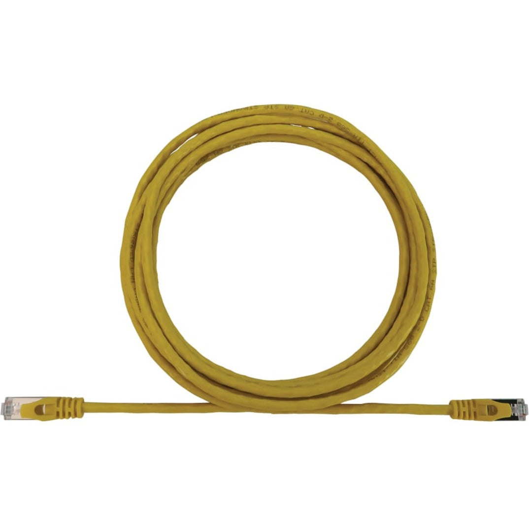Tripp Lite N262-S10-YW Cat6a STP Patch Network Cable, 10ft Yellow, 10G, Snagless Shielded Slim