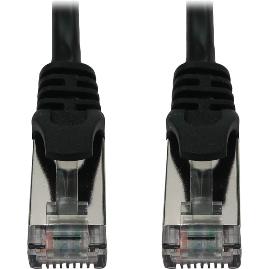Tripp Lite N262-S15-BK Cat6a STP Patch Network Cable, 15ft, Snagless Shielded Slim 10G, Black