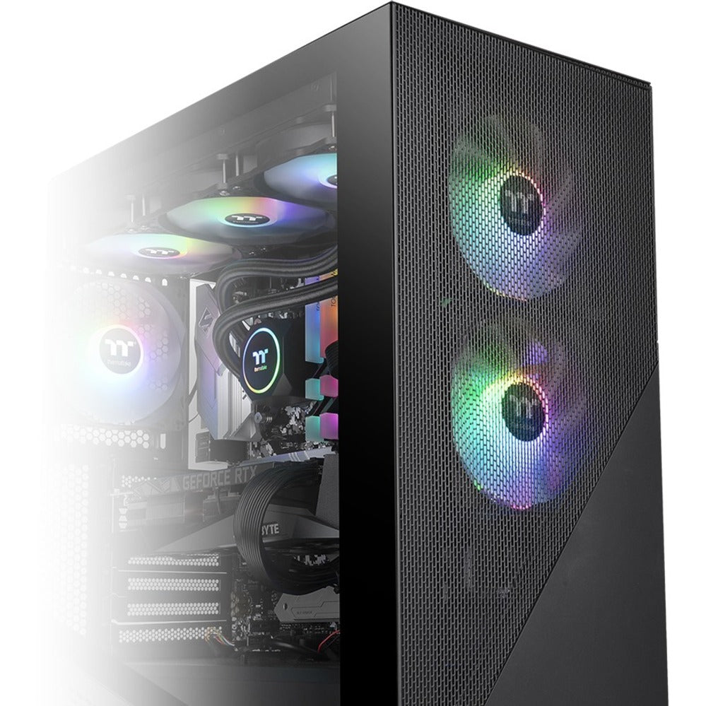 Thermaltake CA-1S4-00M1WN-00 Divider 370 TG ARGB Mid Tower Chassis, Gaming Computer Case with Tempered Glass and RGB Lighting