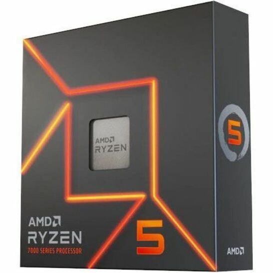 AMD 100-000000593 Ryzen 5 7600X 4.7GHz Desktop Processor, Hexa-core (6 Core), 6 MB L2 Cache, 32 MB L3 Cache, 4.70 GHz Clock Speed, Socket AM5, 12 Processor Threads, 5 nm Process Technology