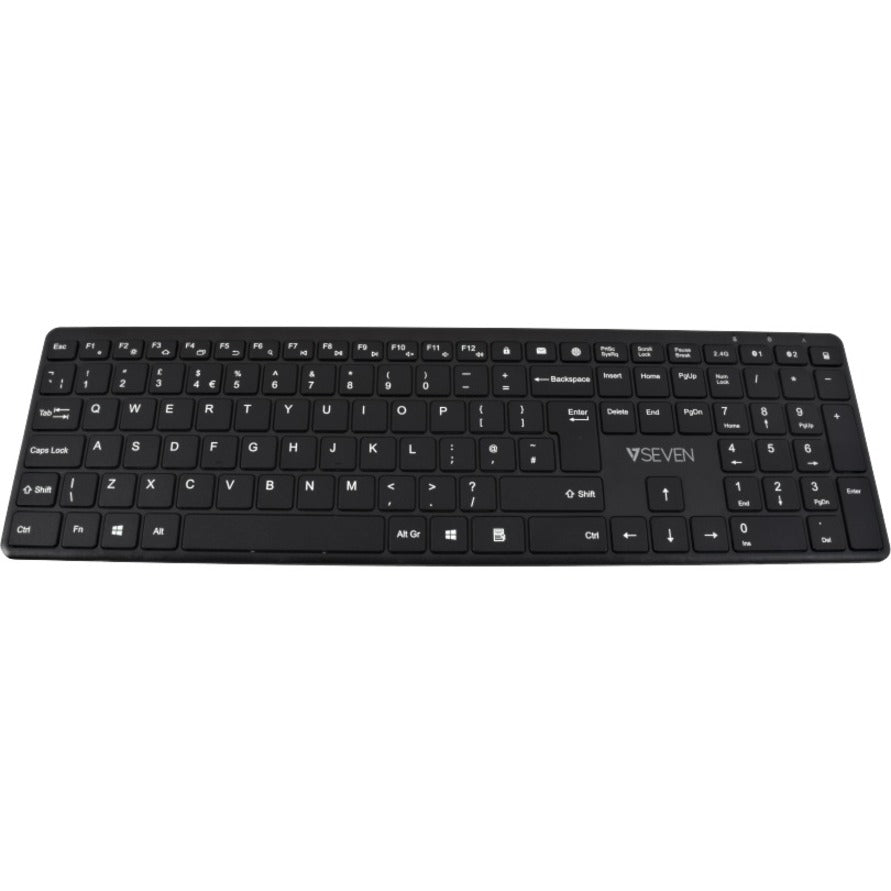 V7 CKW550USBT Bluetooth Slim Keyboard and Mouse Combo, 2-Year Warranty, English (US) Layout, Wireless Connectivity