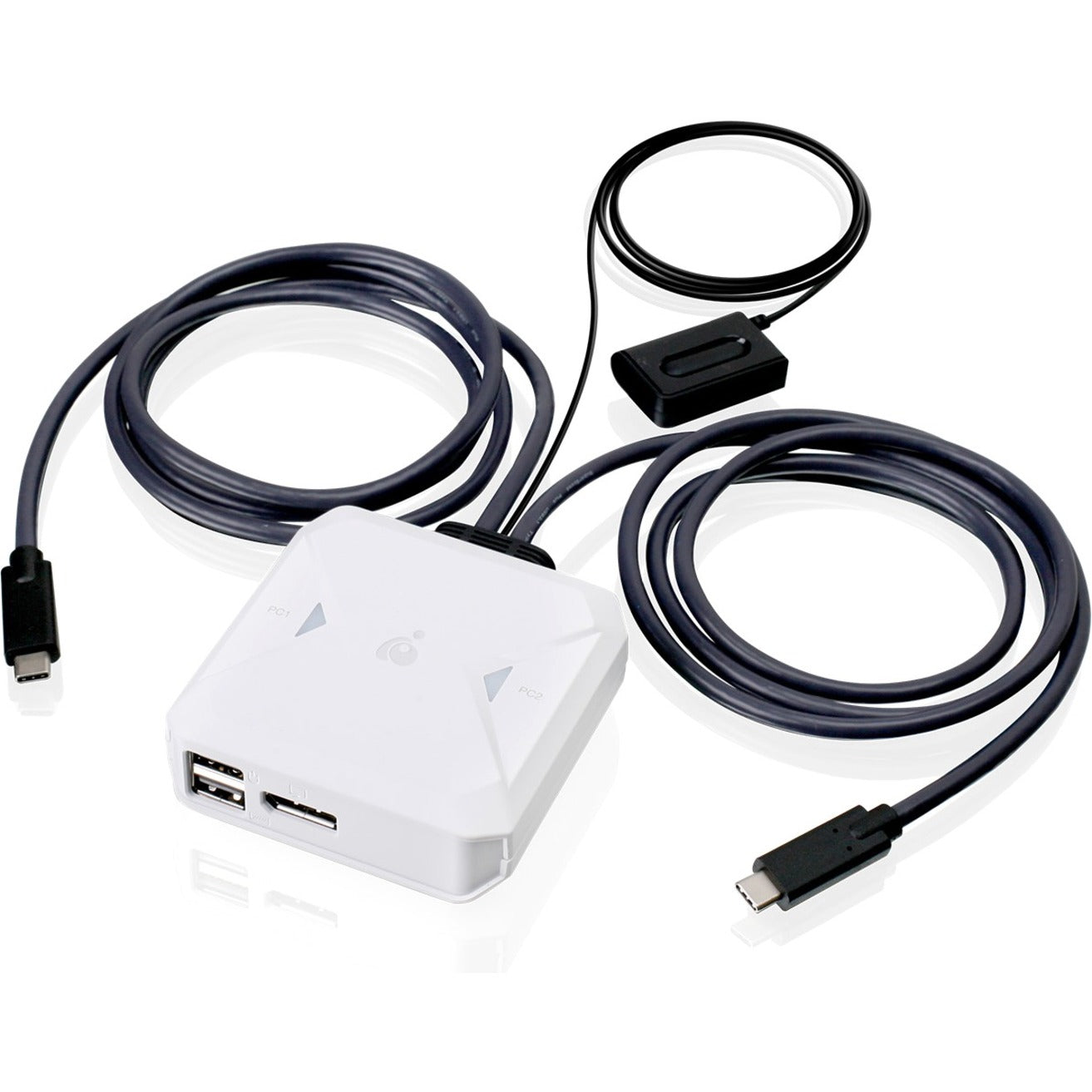 IOGEAR GCS72CC 2-Port 4K USB-C KVM Switch with DisplayPort output, Plug and Play, Bus Powered