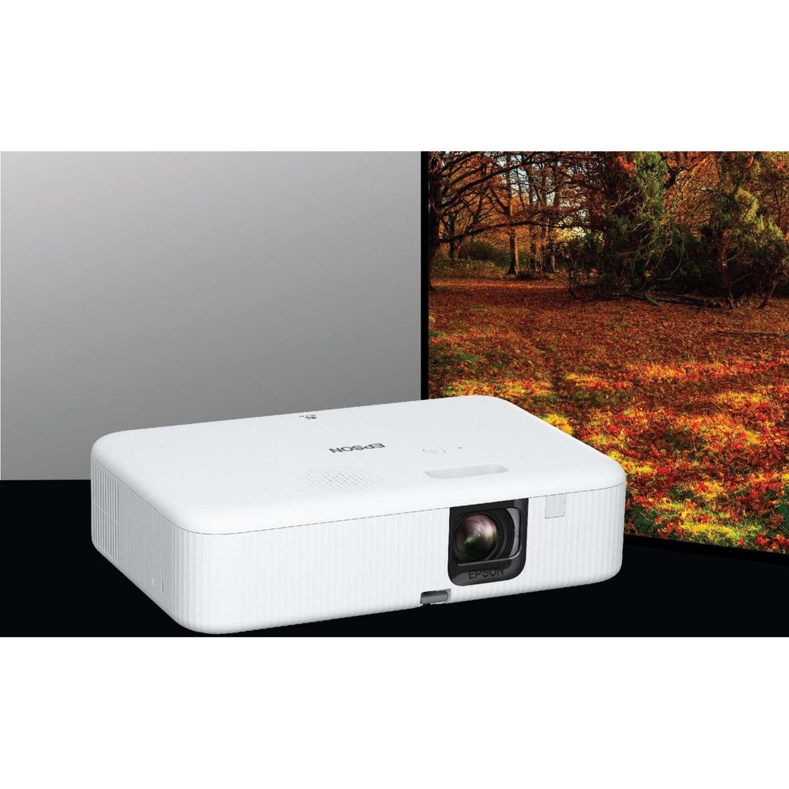 Epson V11HA85020 EpiqVision Flex CO-FH02 Full HD 1080p Smart Portable Projector, 3-Chip 3LCD, Android TV, Bluetooth