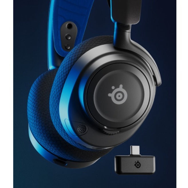 SteelSeries 61559 Arctis Nova 7P Wireless Gaming Headset, On-ear, Noise Cancelling, Deep Bass, Bluetooth/RF