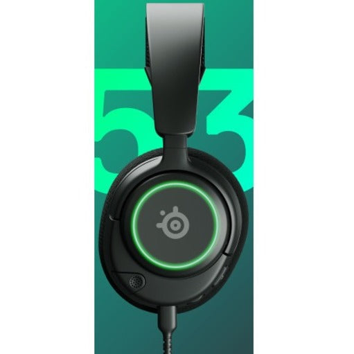 SteelSeries 61631 Arctis Nova 3 Gaming Headset, Comfortable, Durable, RGB Light, Deep Bass, Lightweight