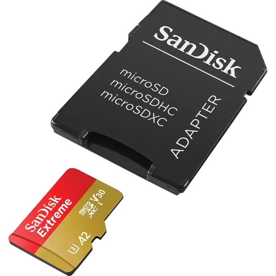 SanDisk SDSQXAA-128G-AN6MA Extreme microSDXC UHS-I Card, 128GB, V30, 190MB/s Read Speed, 90MB/s Write Speed, A2 Application Performance
