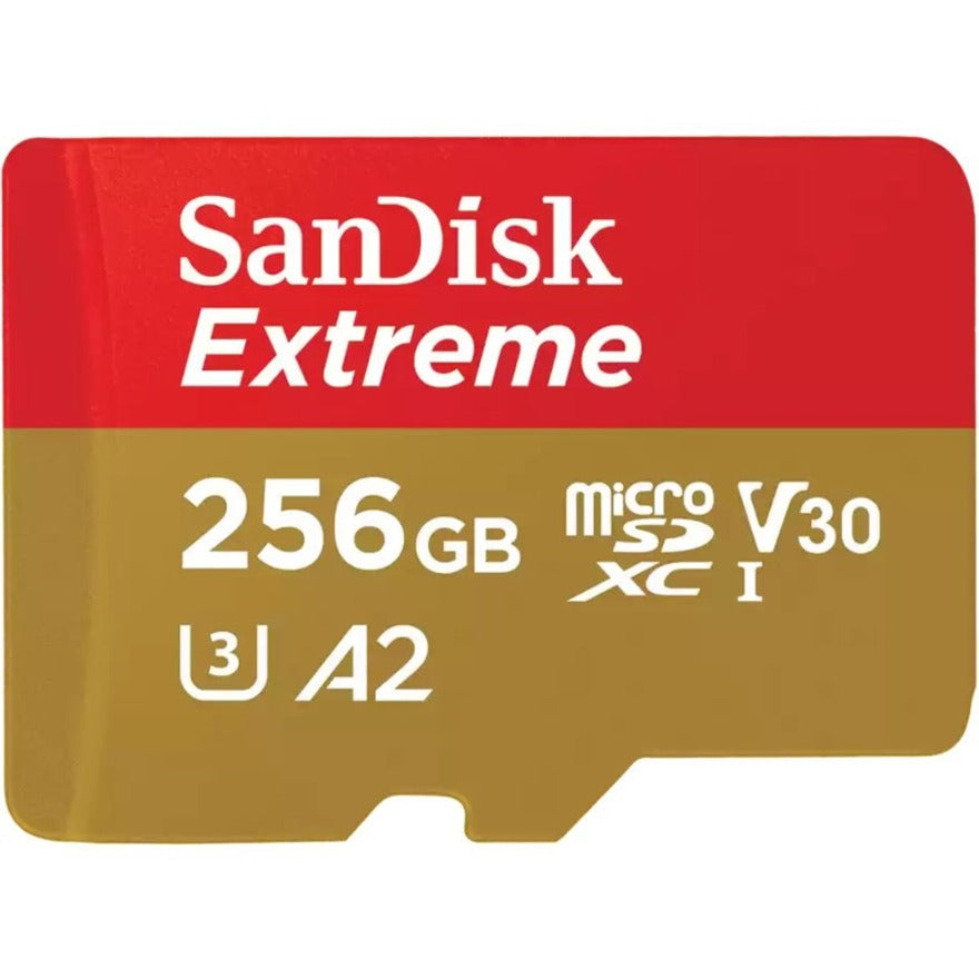 SanDisk SDSQXAV-256G-AN6MA Extreme microSDXC UHS-I Card, 256GB, V30, 190MB/s Read Speed, 130MB/s Write Speed, A2 Application Performance