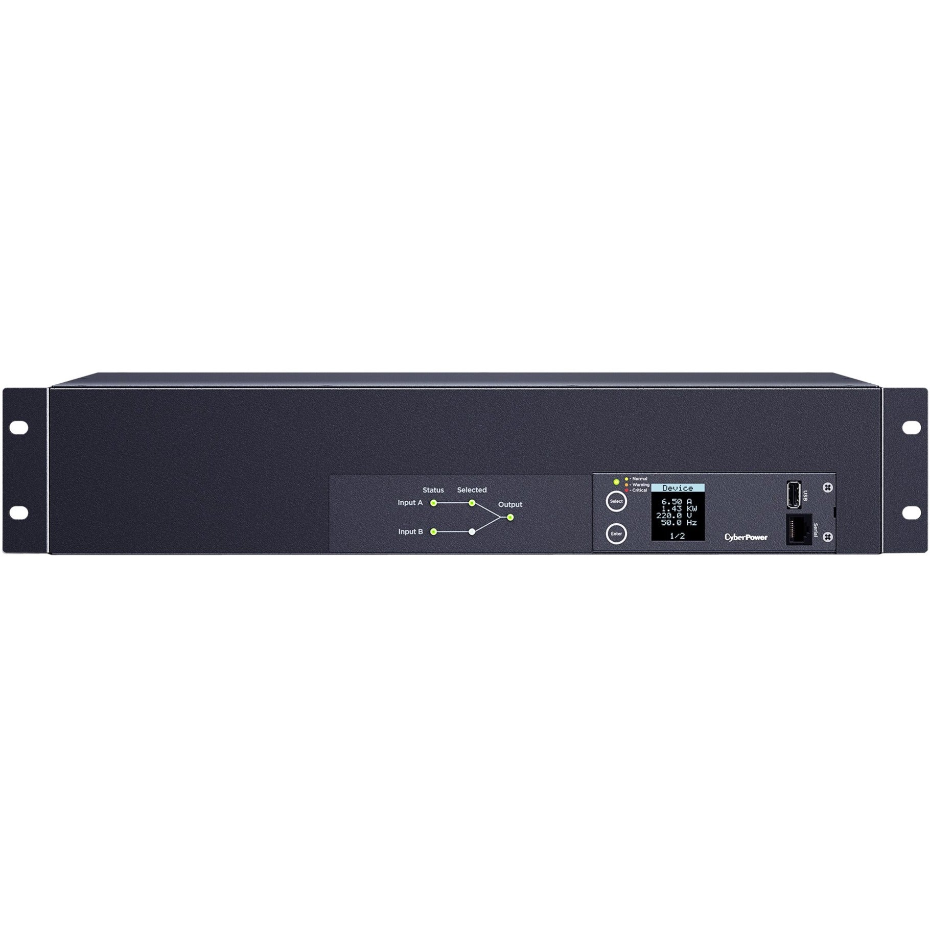CyberPower PDU24007 Metered ATS PDU 19-Outlets PDU, 30A, 230V AC, Rack-mountable