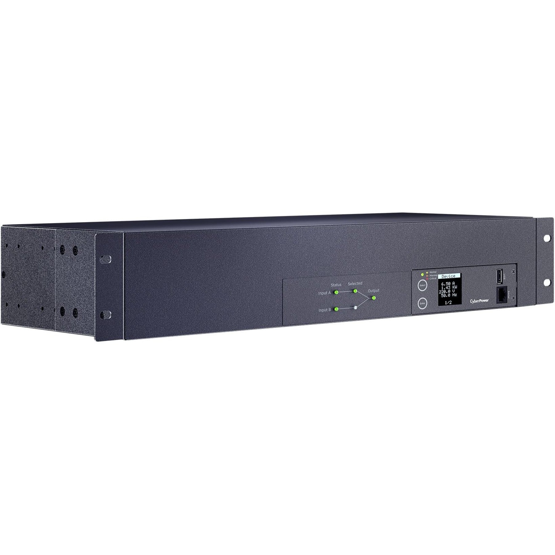 CyberPower PDU24007 Metered ATS PDU 19-Outlets PDU, 30A, 230V AC, Rack-mountable