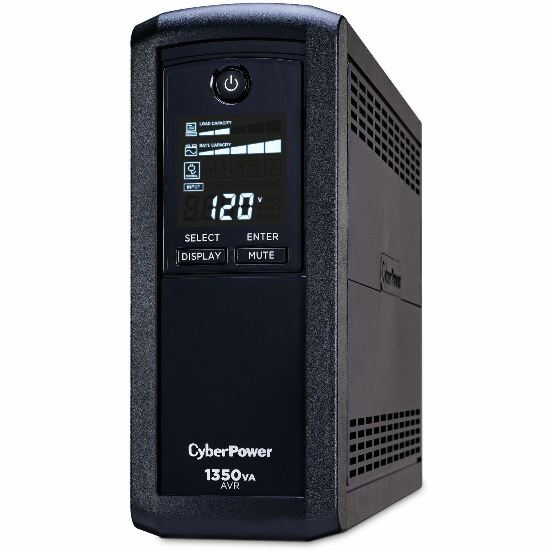 CyberPower CP1350AVRLCD3 Intelligent LCD UPS, 1350VA Mini-tower UPS, 3 Year Warranty, Energy Star, RoHS Certified
