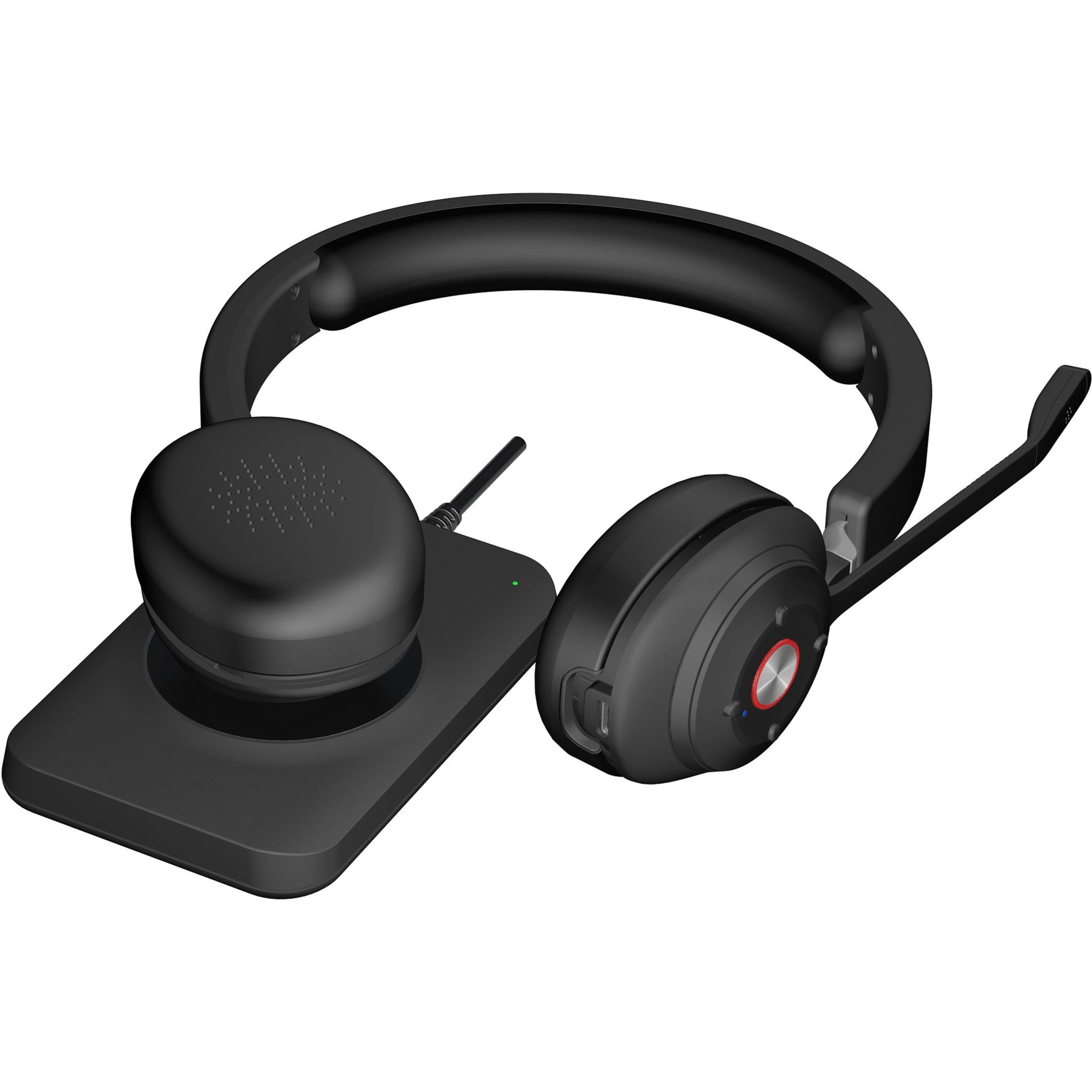 Cyber Acoustics HS-2000BT Essential Wireless Headset Bluetooth Noise Canceling 100 ft Wireless Range