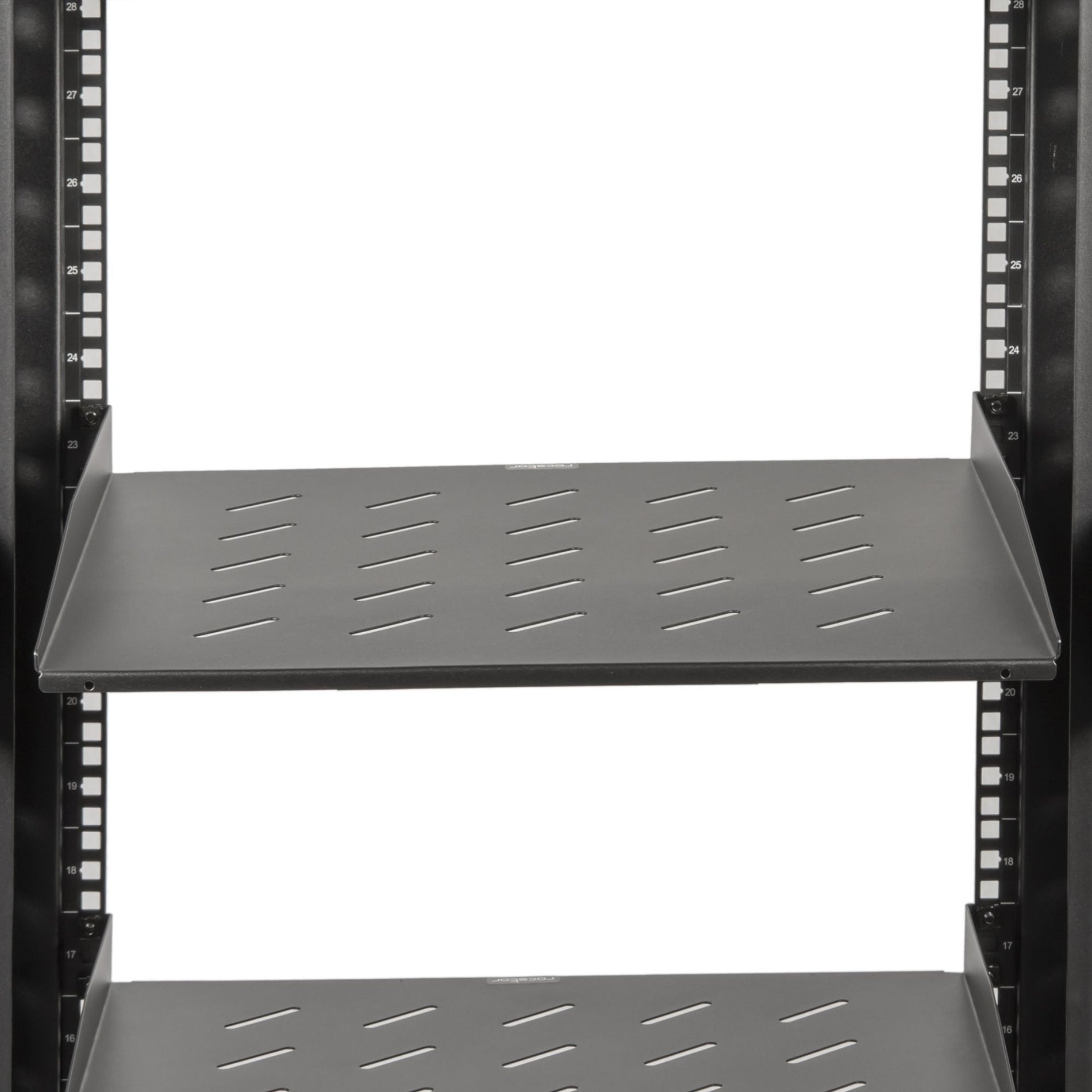 Rocstor Y10E017-B1 Rack Shelf, 1U Universal Vented, 19" Rack Width, 13.8" Depth, 44.09 lb Maximum Weight Capacity