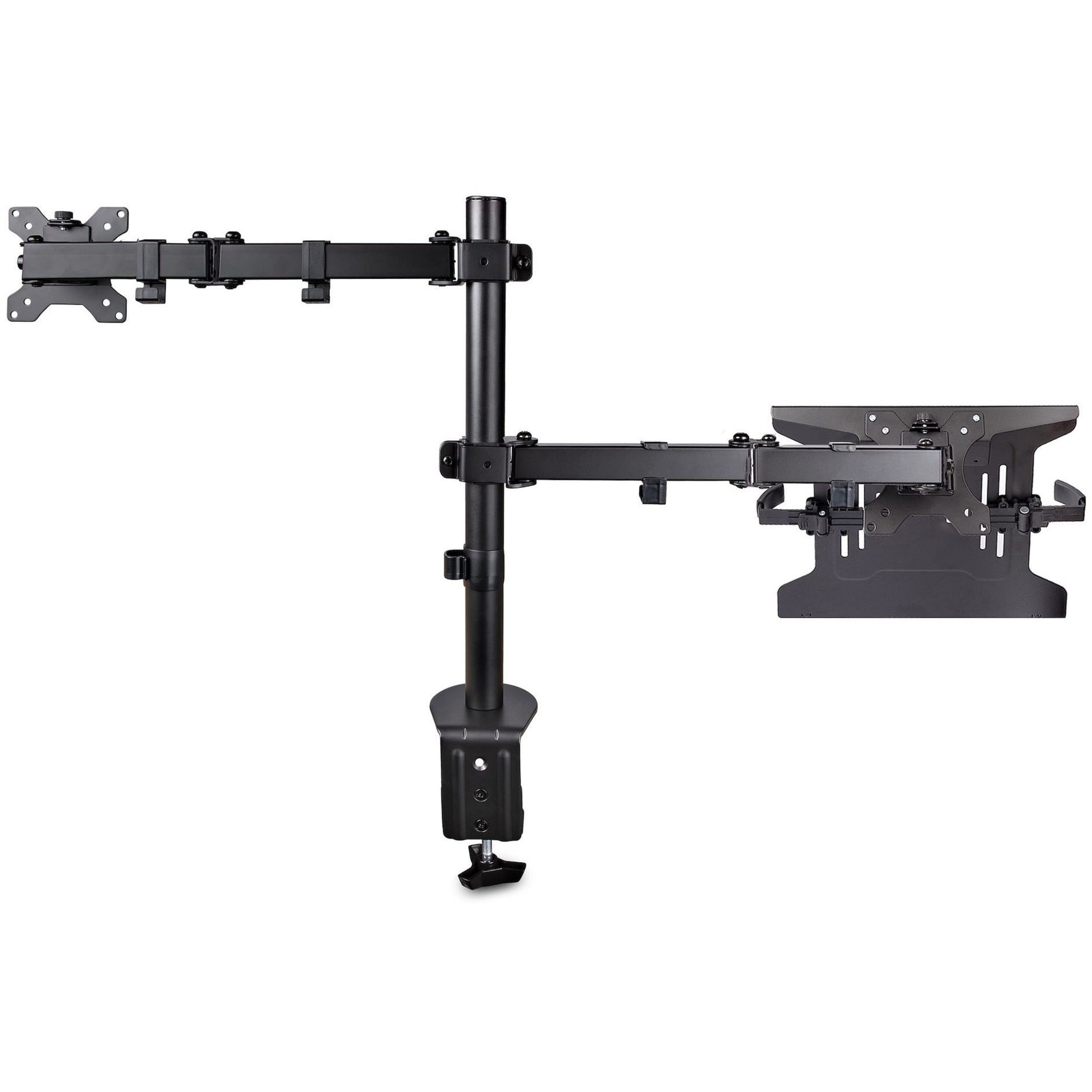 StarTech.com A2-LAPTOP-DESK-MOUNT Monitor Arm with Laptop Tray, Adjustable - Ergonomic Desk Mount for Notebook and Display