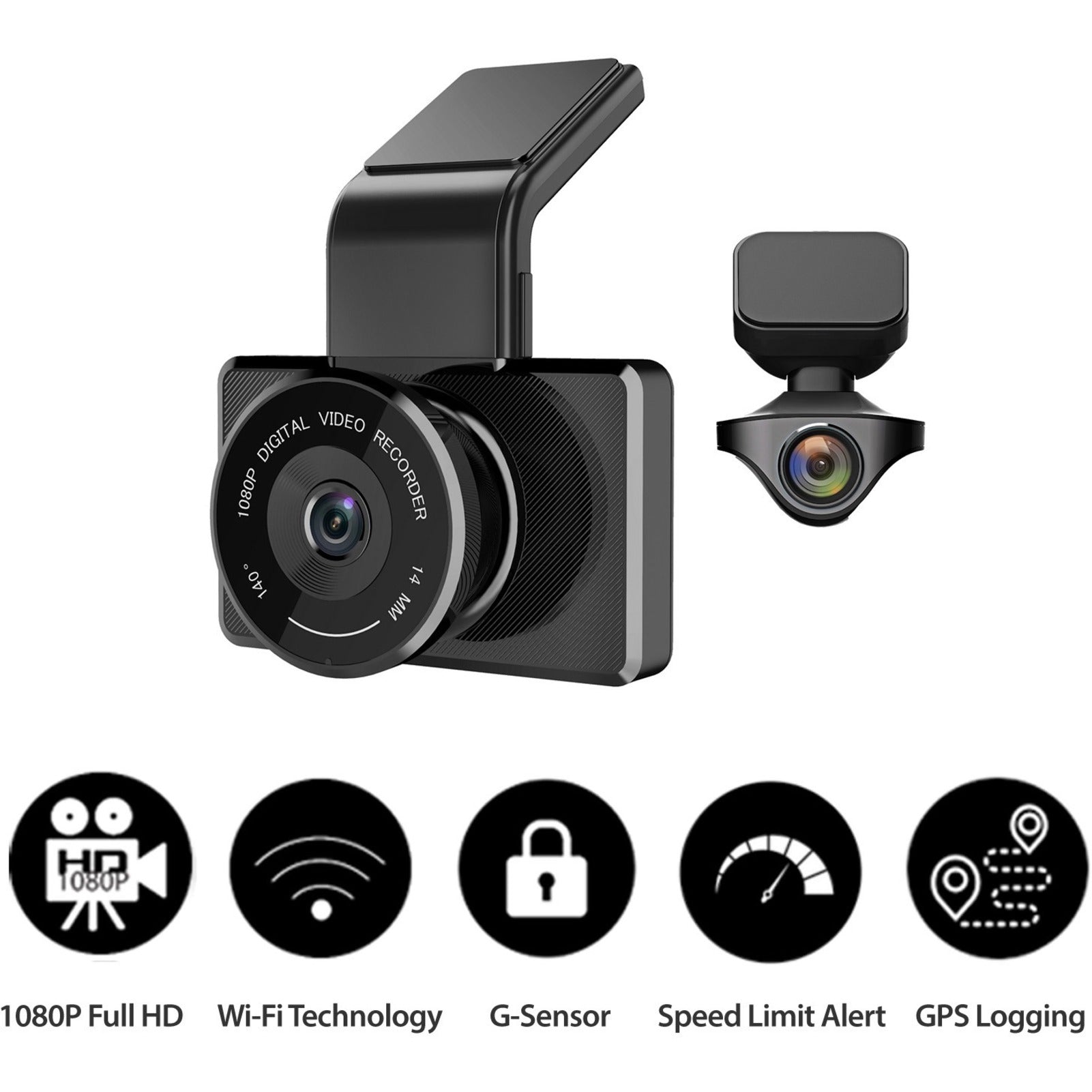 myGEKOgear GO95016G Orbit 950 Vehicle Camera, Full HD Dash Cam with GPS Logging, Wide Angle View, Driver Assist Features