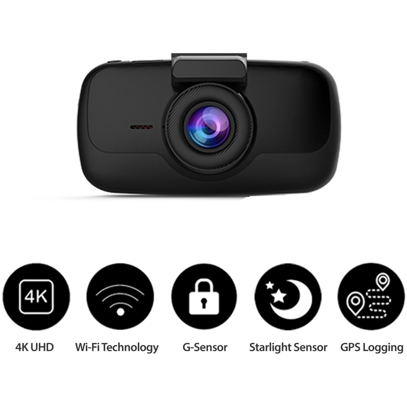 myGEKOgear GO96016G Orbit 960 Vehicle Camera, 4K UHD Dash Cam with Instant Video Access, GPS Logging, Wide Angle View, and Night Vision