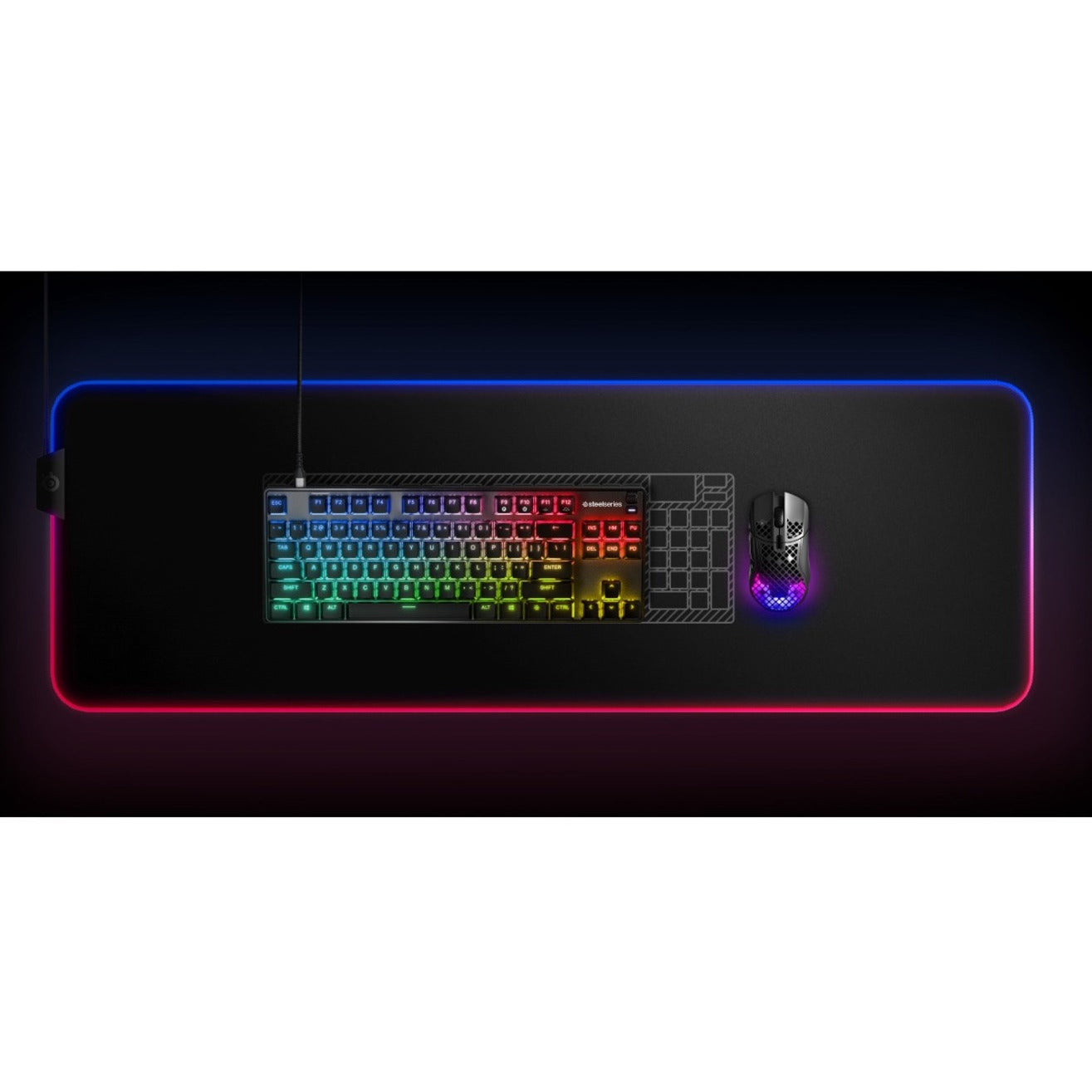 SteelSeries 64847 Apex 9 TKL Gaming Keyboard, Compact Size, RGB LED Backlight, Linear Optical Keyswitch Technology