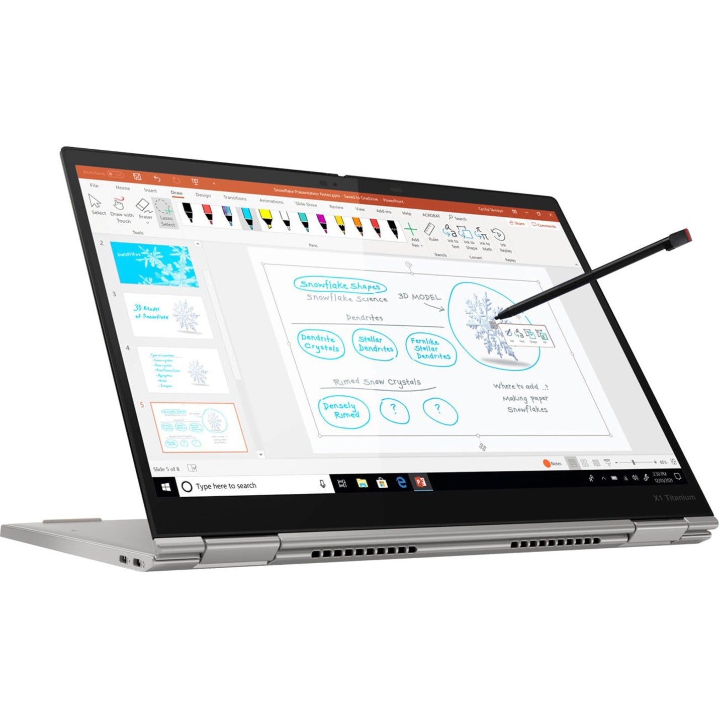 Lenovo 20QA00ABUS ThinkPad X1 Titanium Yoga Gen 1 2 in 1 Notebook, Intel Core i7, 16GB RAM, 512GB SSD, Windows 11 Pro