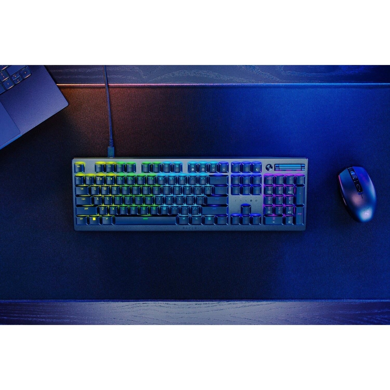 Razer RZ03-04500200-R3U1 DeathStalker V2 Gaming Keyboard, RGB LED Backlight, Programmable Keys, USB Type C