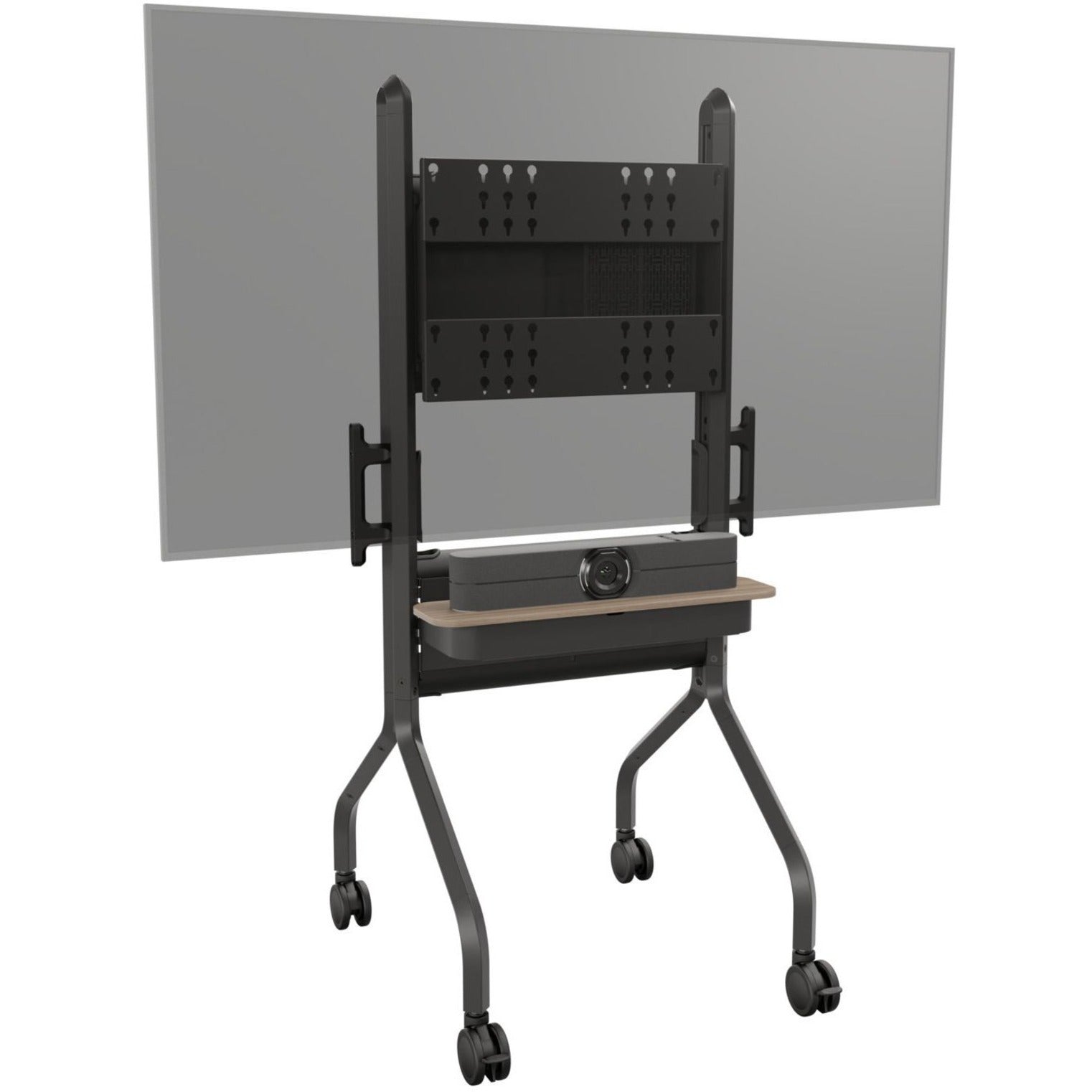 Chief LSCUB Voyager Height Adjustable AV Cart - For 50-75" LCD Displays, Black