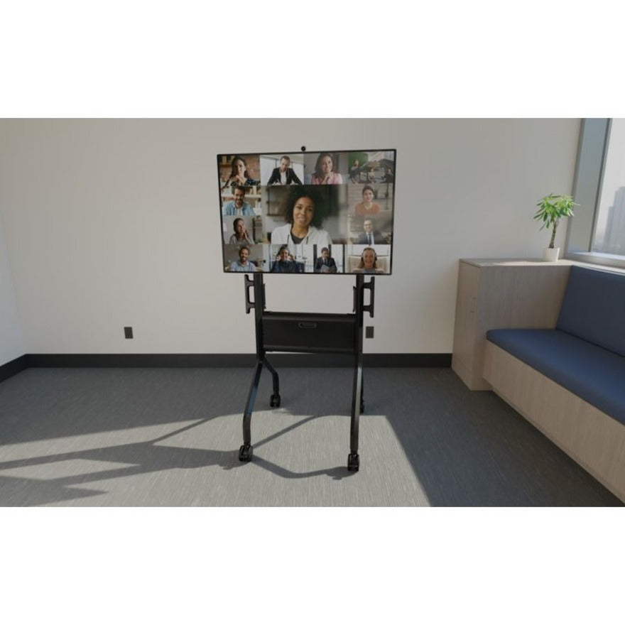 Chief LSCUB Voyager Height Adjustable AV Cart - For 50-75" LCD Displays, Black