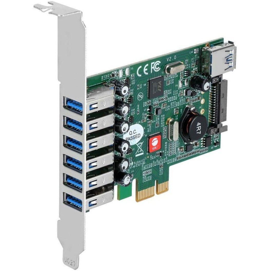SIIG JU-P70011-S2 DP USB 3.0 7-Port PCIe i/e, 7 USB Ports, SATA Port