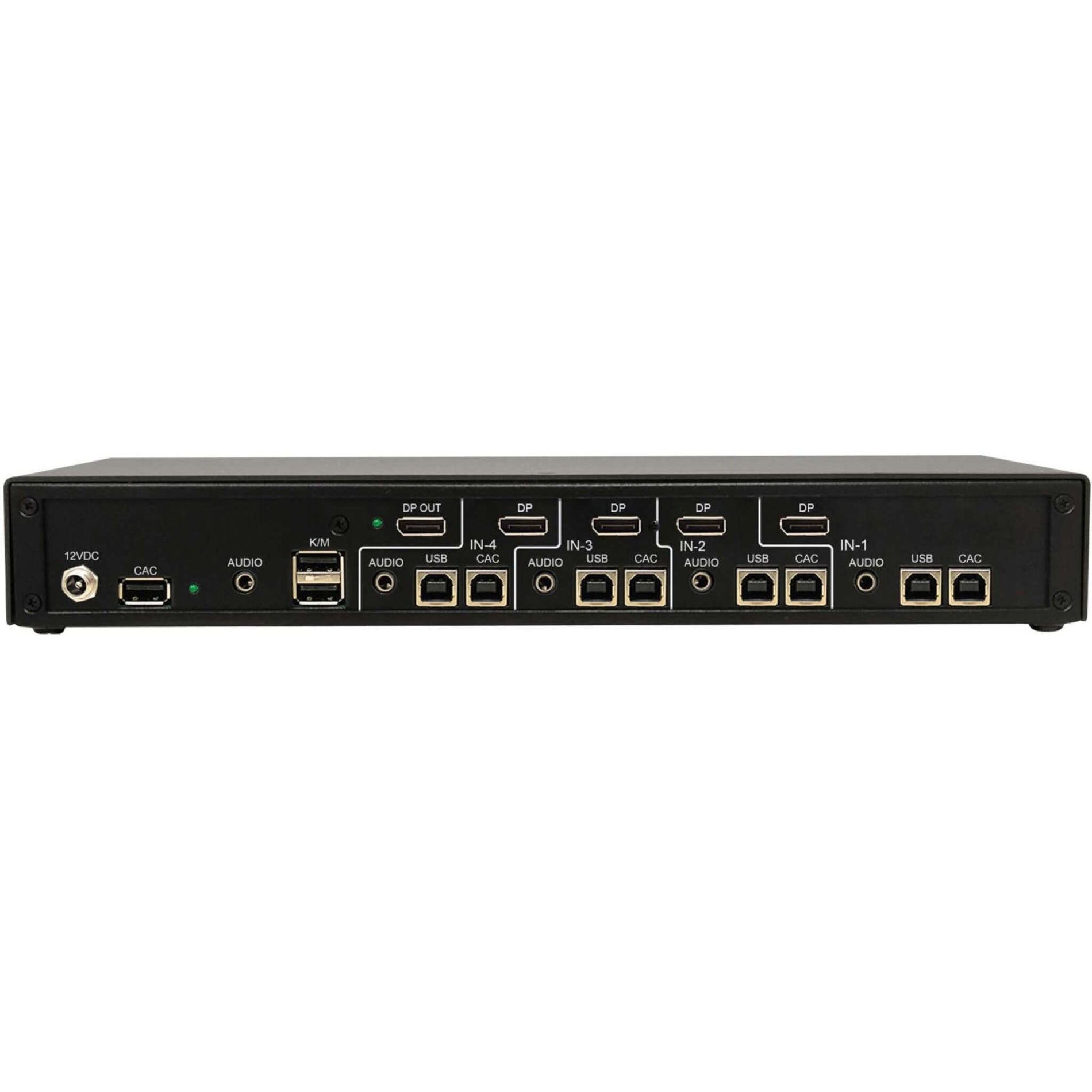 Tripp Lite B002-DP1AC4-N4 KVM Switchbox, 4 Computers Supported, USB, DisplayPort, 3840 x 2160 Resolution, 3 Year Warranty