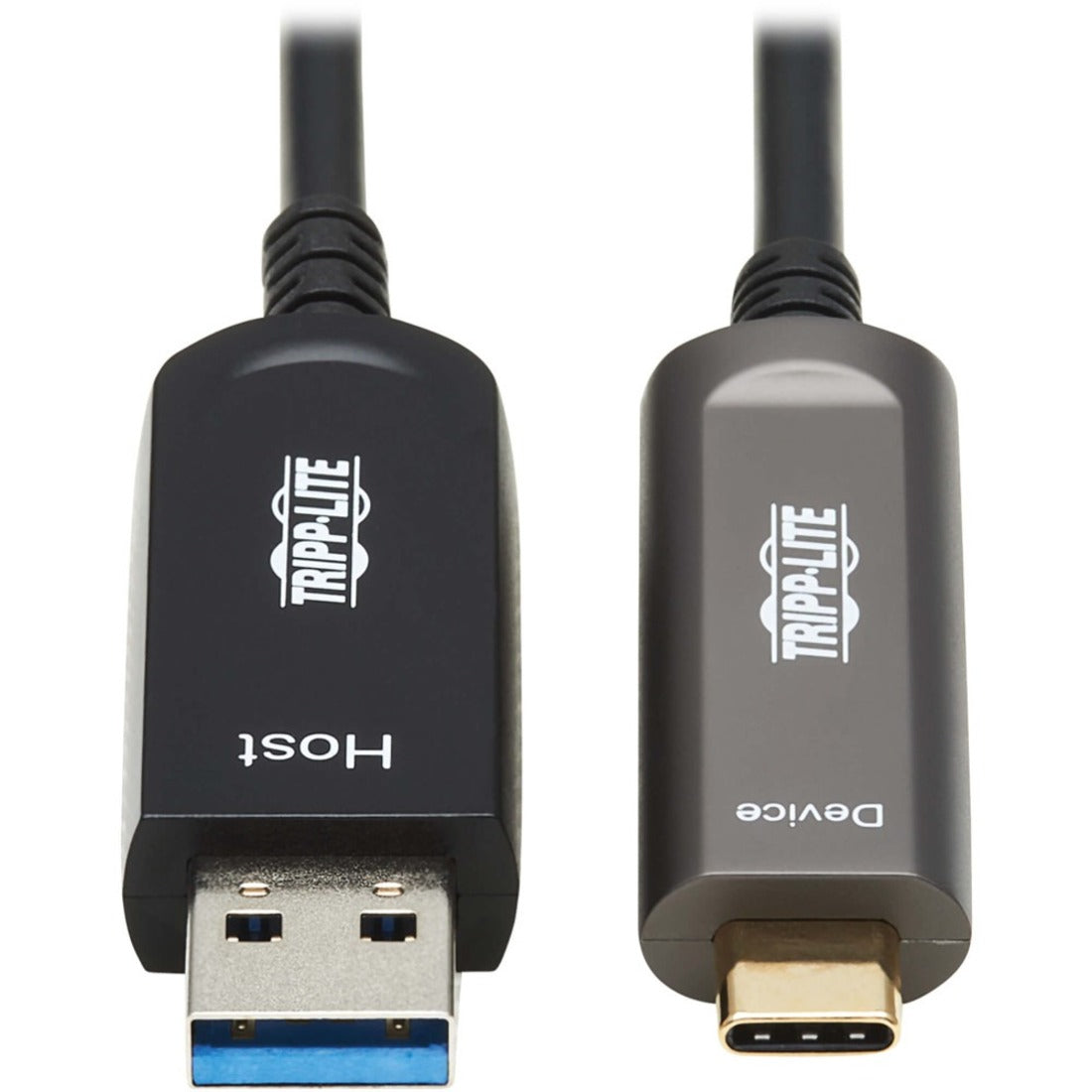 Tripp Lite U428F-15M-D3 Fiber Optic Data Transfer Cable, 49.21 ft, 10 Gbit/s, USB 3.2 (Gen 2) Type A - Male to USB 3.2 (Gen 2) Type C - Male