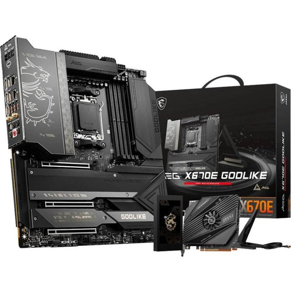 MSI X670EGODLIKE MEG X670E GODLIKE Gaming Desktop Motherboard - AMD X670 Chipset, Socket AM5, Extended ATX